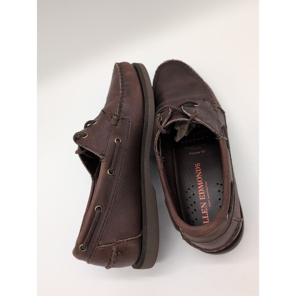 Allen Edmonds Port Washington Force 10 Brown Leather Laces Boat Shoes Mens 8.5D - Picture 7 of 10